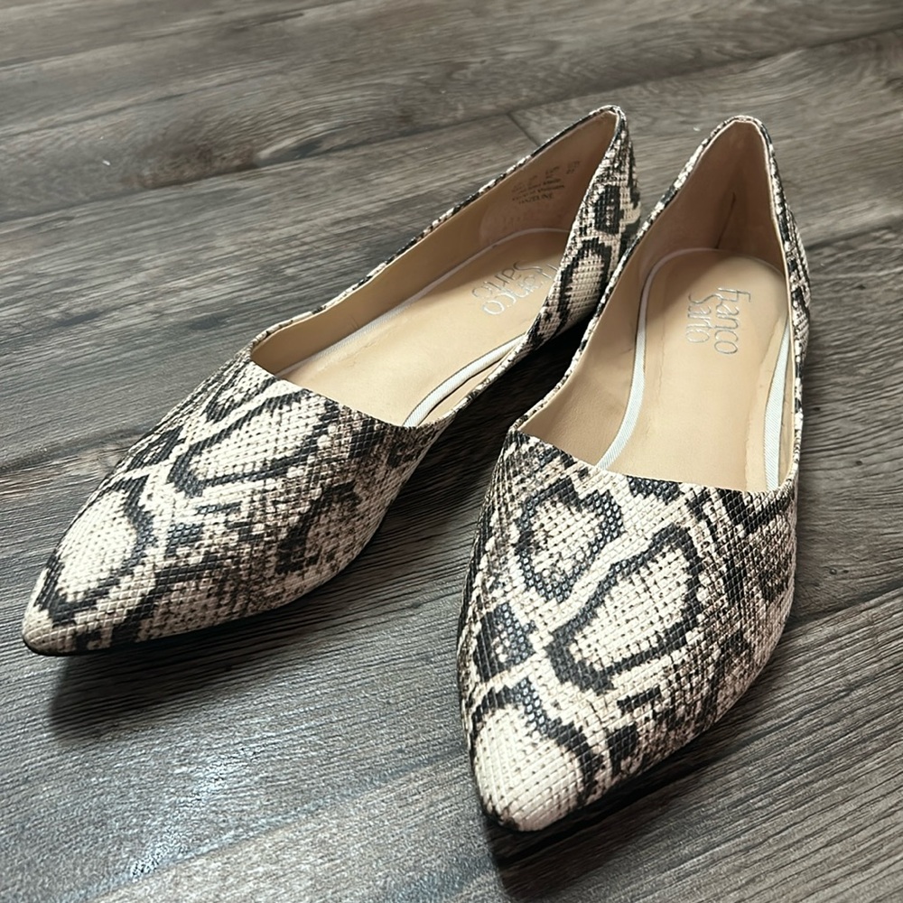 Franco Sarto Hazeline Snakeskin Flats